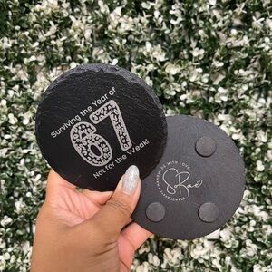 Black Slate Coasters Custom (2)